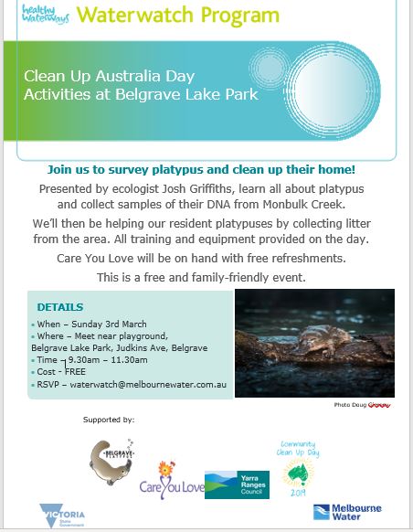 Cleanup Oz day event 2019